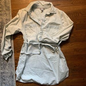 Light Wash Denim Maternity Tunic